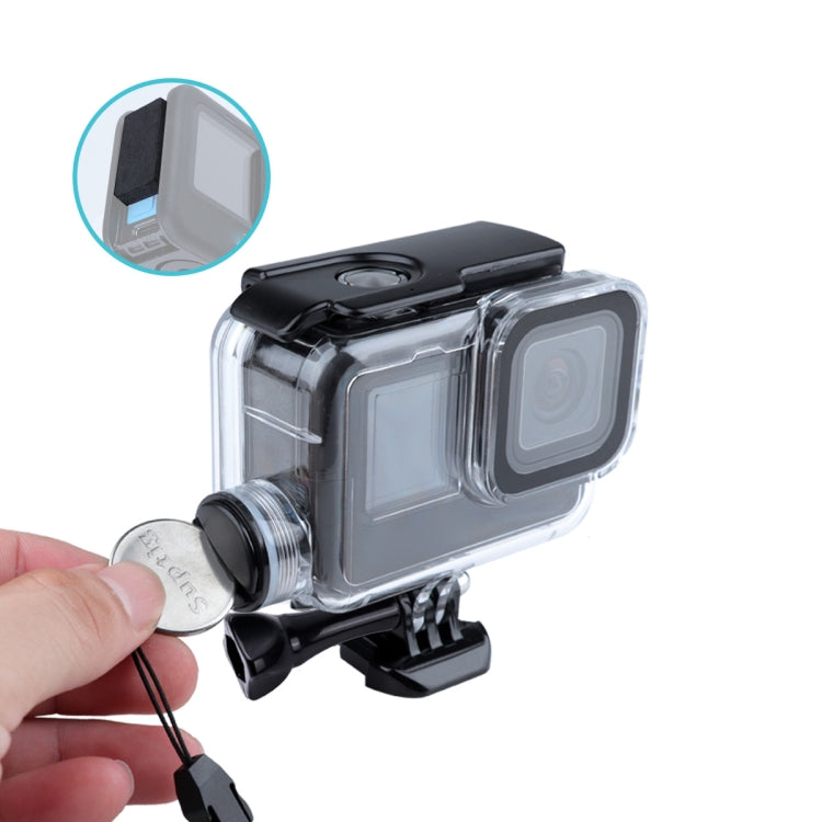 สำหรับ GoPro HERO10 Black / HERO9 Black การชาร์จเคสกันน้ำ 30 ม. พร้อมหัวเข็มขัดและสกรูพื้นฐาน, For GoPro HERO9 Black / Charging