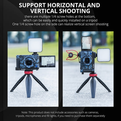 YELANGU CL12 กล้อง บอร์ดขยายฐาน L แผ่นสำหรับ Sony ZV-1, CL12 for Sony ZV-1