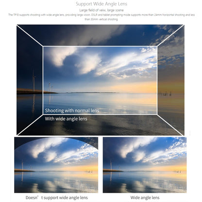 FEELWORLD TP10 แบบพกพา 10 นิ้ว Teleprompter พับพร้อมรีโมทคอนโทรลเลนส์อะแดปเตอร์แหวนสำหรับด้านล่าง 10 นิ้วสมาร์ทโฟน/แท็บเล็ต, TP10