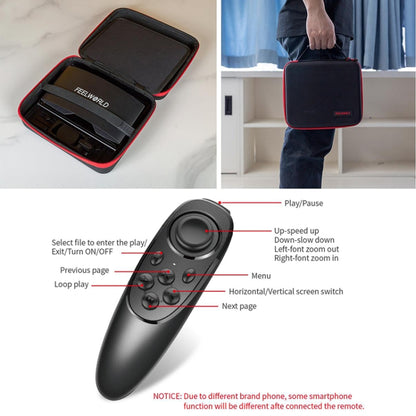 FEELWORLD TP10 แบบพกพา 10 นิ้ว Teleprompter พับพร้อมรีโมทคอนโทรลเลนส์อะแดปเตอร์แหวนสำหรับด้านล่าง 10 นิ้วสมาร์ทโฟน/แท็บเล็ต, TP10