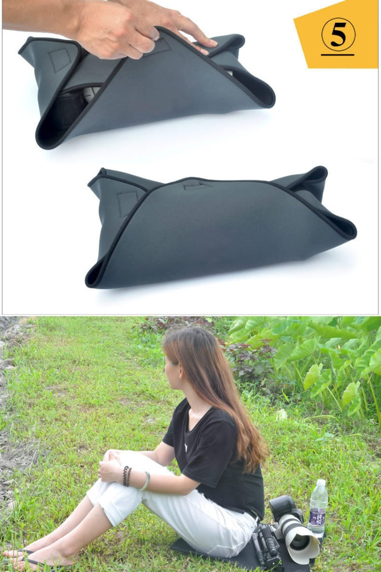 กระเป๋า Neoprene แบบกันกระแทก Magic Wrap ผ้าห่มสำหรับเลนส์กล้อง Canon / Nikon / Sony ขนาด: 25 x 25 ซม, 25 x 25cm