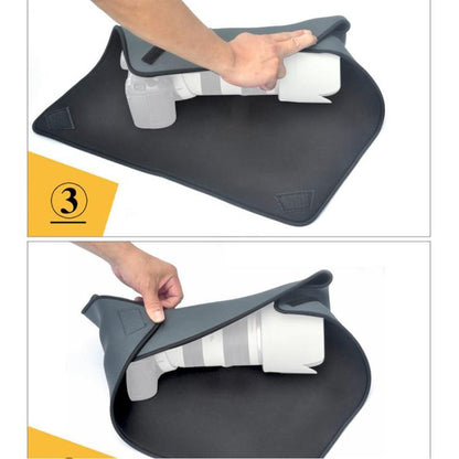 กระเป๋า Neoprene แบบกันกระแทก Magic Wrap ผ้าห่มสำหรับเลนส์กล้อง Canon / Nikon / Sony ขนาด: 55 x 55 ซม, 55 x 55cm