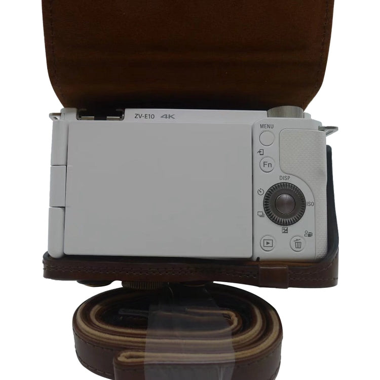 กระเป๋าหนัง PU สำหรับกล้องแบบเต็มตัวสำหรับ Sony ZV-E10, For Sony ZV-E10