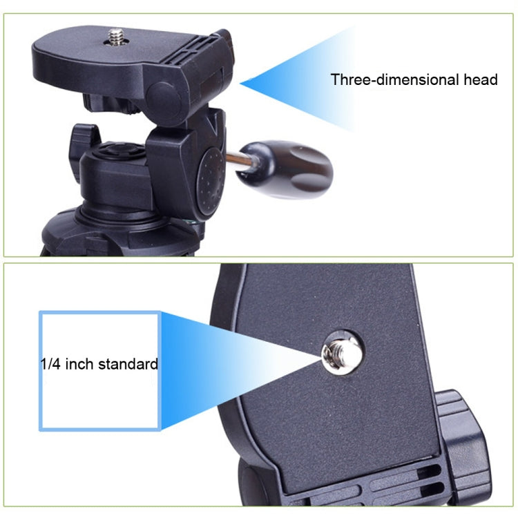 YUNTENG VCT-680RM ขาพับ 4 ส่วนอลูมิเนียมอัลลอยด์ขาตั้งกล้องพร้อมหัวขาตั้งกล้องสามมิติสำหรับกล้อง DSLR และกล้องดิจิตอลความสูงที่ปรับได้: 46-138 ซม., VCT-680RM