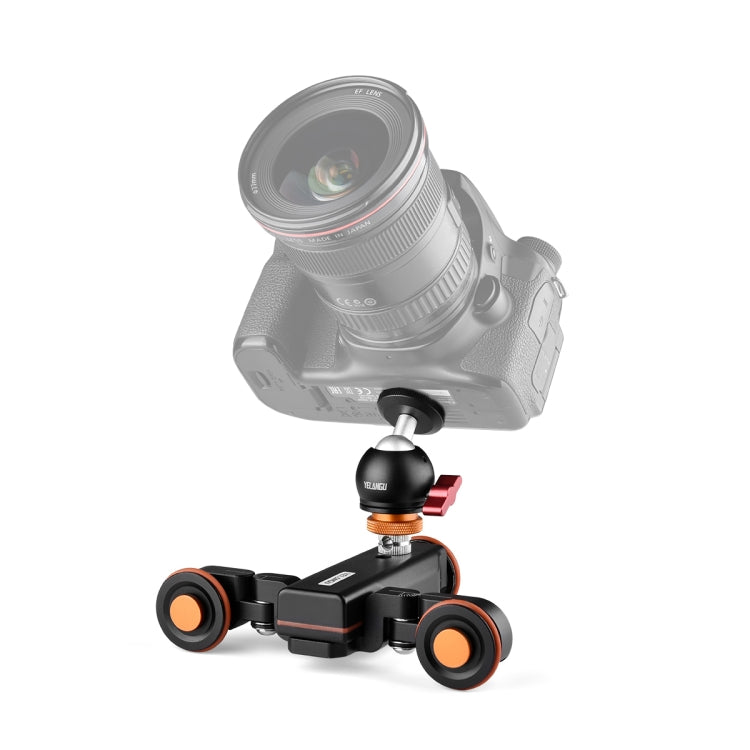 YELANGU L4X-BC กล้องล้อ Dolly II Electric Track Slider 3 ล้อรอก Rolling Dolly รถ Ballhead, โหลด: 3 กก., L4X-BC
