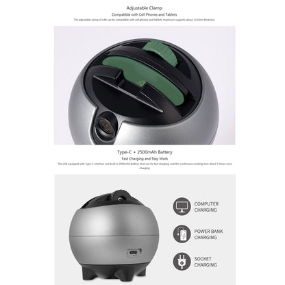 LAIZESKE LA8 ที่วางโทรศัพท์หุ่นยนต์อัจฉริยะ 360 องศาติดตามอัตโนมัติ, LA8