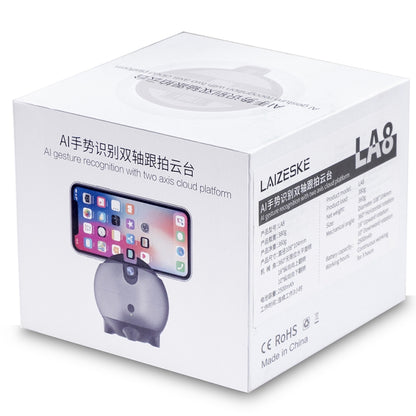 LAIZESKE LA8 ที่วางโทรศัพท์หุ่นยนต์อัจฉริยะ 360 องศาติดตามอัตโนมัติ, LA8