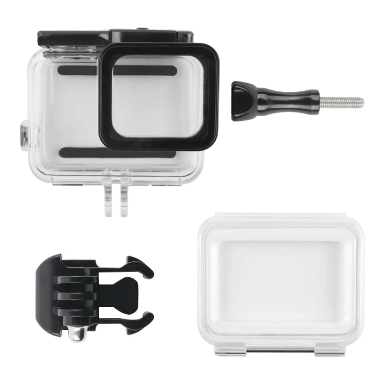 เคสป้องกันที่อยู่อาศัยกันน้ำ 45 ม. + หน้าจอสัมผัสฝาหลังสำหรับ GoPro NEW HERO / HERO6 / 5 พร้อมหัวเข็มขัดและสกรูพื้นฐานไม่จำเป็นต้องถอดเลนส์, Touch Screen (Transparent)