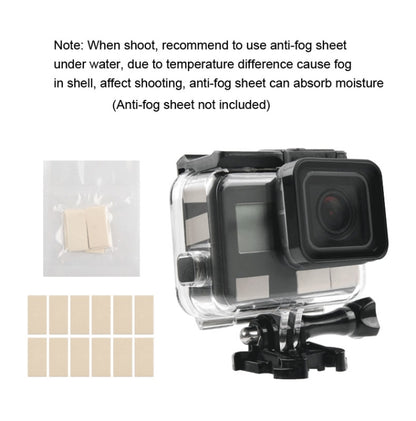 เคสป้องกันที่อยู่อาศัยกันน้ำ 45 ม. + หน้าจอสัมผัสฝาหลังสำหรับ GoPro NEW HERO / HERO6 / 5 พร้อมหัวเข็มขัดและสกรูพื้นฐานไม่จำเป็นต้องถอดเลนส์, Touch Screen (Transparent)