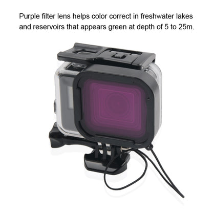 เคสป้องกันที่อยู่อาศัยกันน้ำ 45 ม. + หน้าจอสัมผัสฝาหลังสำหรับ GoPro NEW HERO /HERO6 /5 พร้อมหัวเข็มขัดพื้นฐานและสกรูและฟิลเตอร์ (สีม่วง, สีแดง, สีชมพู) ไม่จำเป็นต้องถอดเลนส์, Touch Screen + Filters (Transparent)