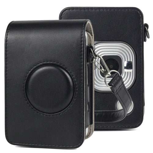 กระเป๋าหนัง PU ย้อนยุคกล้องตัวเต็มพร้อมสายรัดสำหรับ FUJIFILM instax mini Liplay, For FUJIFILM instax mini Liplay