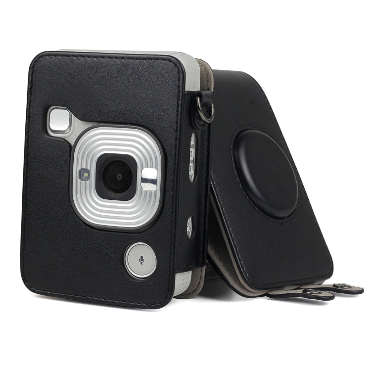 กระเป๋าหนัง PU ย้อนยุคกล้องตัวเต็มพร้อมสายรัดสำหรับ FUJIFILM instax mini Liplay, For FUJIFILM instax mini Liplay
