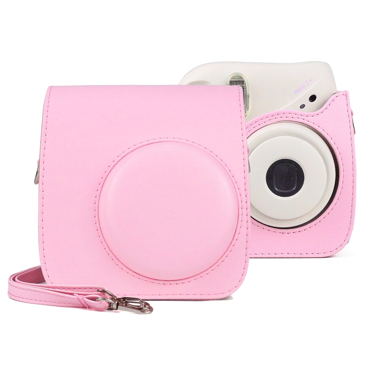 Retro Full Body PU Leather Case กระเป๋ากล้องพร้อมสายรัดสำหรับ FUJIFILM instax mini 7+, For FUJIFILM Instax Mini 7+