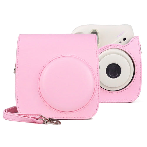 Retro Full Body PU Leather Case กระเป๋ากล้องพร้อมสายรัดสำหรับ FUJIFILM instax mini 7+, For FUJIFILM Instax Mini 7+