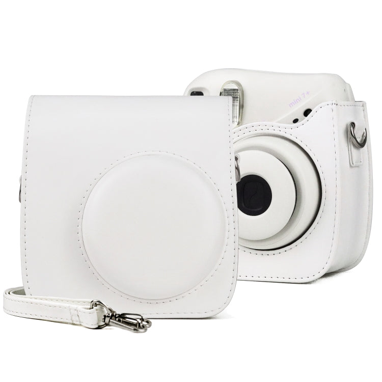 Retro Full Body PU Leather Case กระเป๋ากล้องพร้อมสายรัดสำหรับ FUJIFILM instax mini 7+, For FUJIFILM Instax Mini 7+