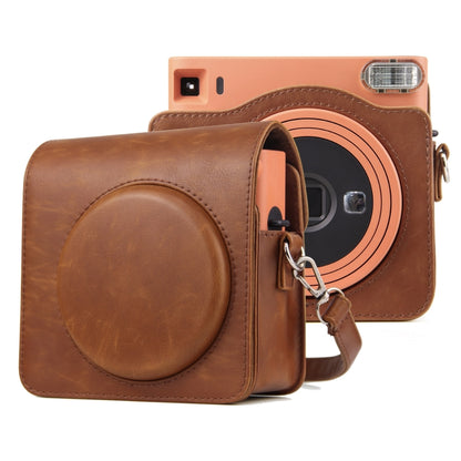 กระเป๋ากล้องหนัง PU แบบเต็มตัวพร้อมสายคล้องสำหรับ FUJIFILM instax Square SQ1
