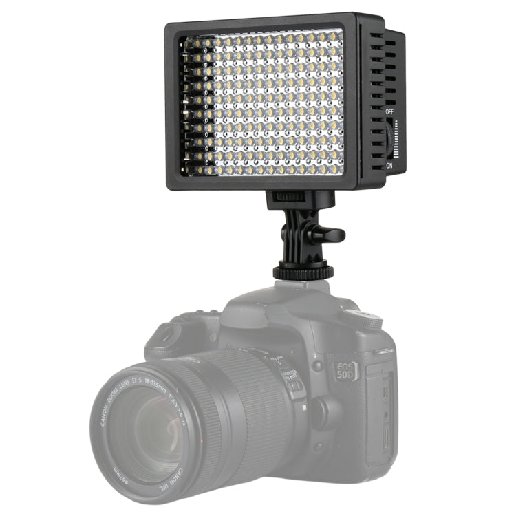 HD-160 แสงสีขาว LED Video Light กล้องการถ่ายภาพแสงเติมแสงสำหรับ Canon, Nikon, กล้อง DSLR พร้อมแผ่นกรอง 3 แผ่น, HD-160