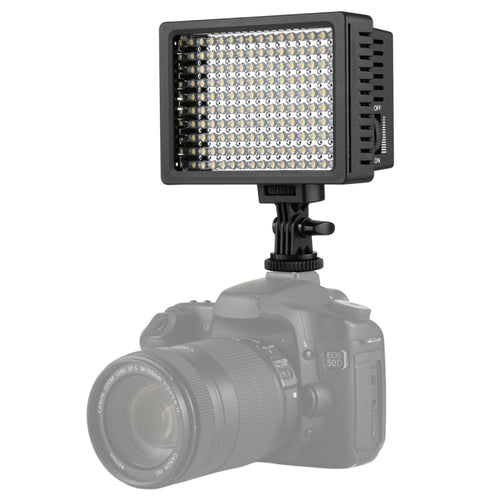 HD-160 แสงสีขาว LED Video Light กล้องการถ่ายภาพแสงเติมแสงสำหรับ Canon, Nikon, กล้อง DSLR พร้อมแผ่นกรอง 3 แผ่น, HD-160