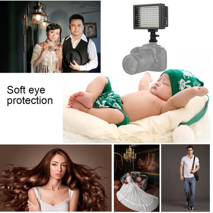HD-160 แสงสีขาว LED Video Light กล้องการถ่ายภาพแสงเติมแสงสำหรับ Canon, Nikon, กล้อง DSLR พร้อมแผ่นกรอง 3 แผ่น, HD-160