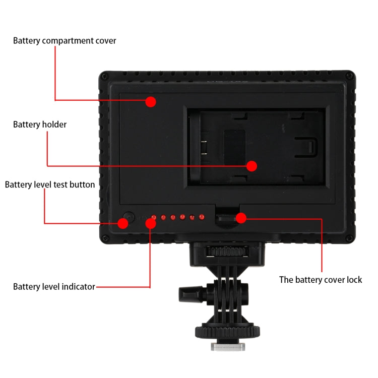 HD-160 แสงสีขาว LED Video Light กล้องการถ่ายภาพแสงเติมแสงสำหรับ Canon, Nikon, กล้อง DSLR พร้อมแผ่นกรอง 3 แผ่น, HD-160