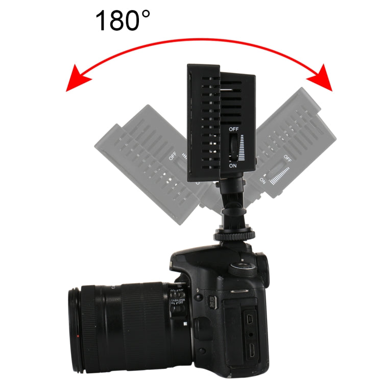 HD-160 แสงสีขาว LED Video Light กล้องการถ่ายภาพแสงเติมแสงสำหรับ Canon, Nikon, กล้อง DSLR พร้อมแผ่นกรอง 3 แผ่น, HD-160