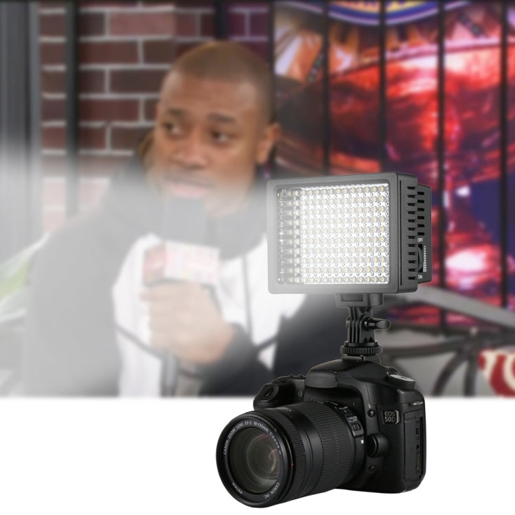 HD-160 แสงสีขาว LED Video Light กล้องการถ่ายภาพแสงเติมแสงสำหรับ Canon, Nikon, กล้อง DSLR พร้อมแผ่นกรอง 3 แผ่น, HD-160