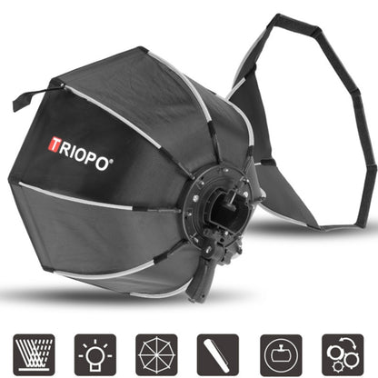 TRIOPO KS2-65 โหลดเร็ว 65 ซม. แฟลช Speedlite แปดเหลี่ยม Parabolic Softbox ดิฟฟิวเซอร์, KS2-65