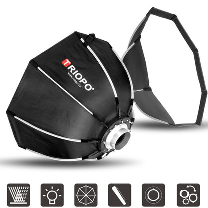 TRIOPO K2-55 55 ซม. Speedlite แฟลชแปดเหลี่ยม Parabolic Softbox Bowens Mount ดิฟฟิวเซอร์, K2-55