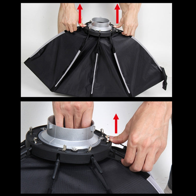 TRIOPO K2-55 55 ซม. Speedlite แฟลชแปดเหลี่ยม Parabolic Softbox Bowens Mount ดิฟฟิวเซอร์, K2-55