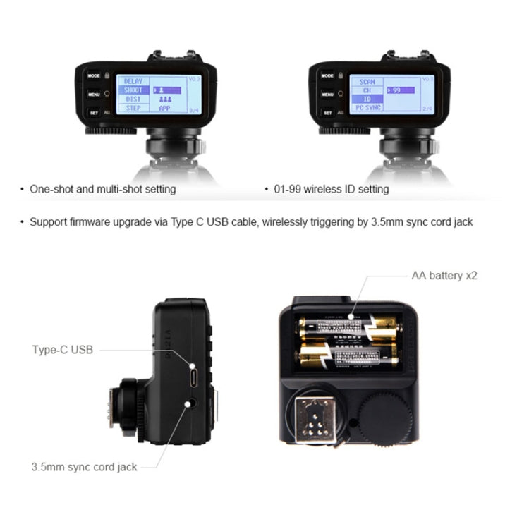 Godox X2T-S E-TTL II บลูทูธไร้สายแฟลชทริกเกอร์สำหรับ Sony, X2T-S for Sony