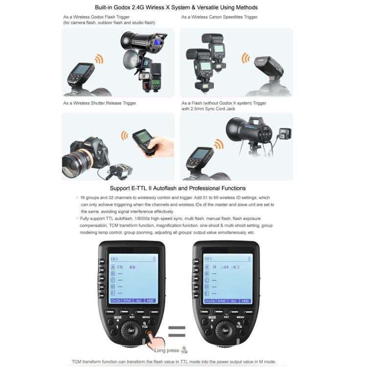 Godox Xpro-S TTL แฟลชไร้สายสำหรับ Sony, Xpro-S for Sony