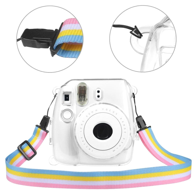 เคสคริสตัลเชลล์ป้องกันพร้อมสายรัดสำหรับ FUJIFILM instax mini 9 / mini 8+ / mini 8, For FUJIFILM instax mini 9