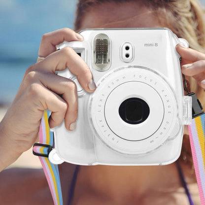 เคสคริสตัลเชลล์ป้องกันพร้อมสายรัดสำหรับ FUJIFILM instax mini 9 / mini 8+ / mini 8, For FUJIFILM instax mini 9