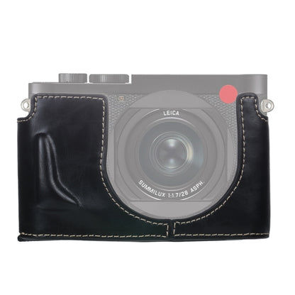 1/4 นิ้วด้ายกล้องหนัง PU ครึ่งเคสสำหรับ Leica Q2, For Leica Q2