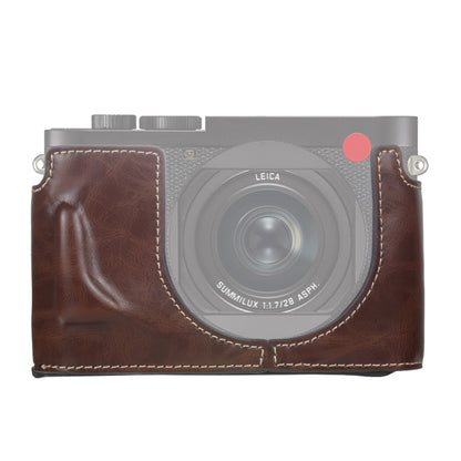 1/4 นิ้วด้ายกล้องหนัง PU ครึ่งเคสสำหรับ Leica Q2, For Leica Q2