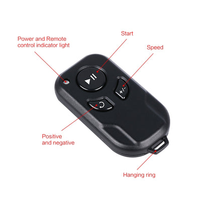 YELANGU L4X กล้องล้อ Dolly II ตัวเลื่อนรางไฟฟ้า 3 ล้อวิดีโอรอกรถดอลลี่กลิ้งพร้อมรีโมทคอนโทรลสำหรับกล้อง DSLR / Home DV, GoPro, สมาร์ทโฟน, โหลด: 3 กก., L4X Dolly Car Black