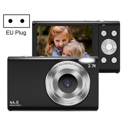 DC402 2.4 นิ้ว 44MP 16X ซูม 1080P กล้องดิจิตอล Full HD กล้องการ์ดเด็ก, ปลั๊ก EU, EU Plug