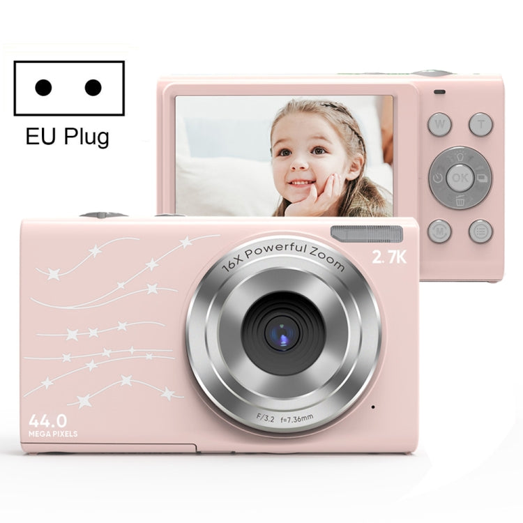 DC402 2.4 นิ้ว 44MP 16X ซูม 1080P กล้องดิจิตอล Full HD กล้องการ์ดเด็ก, ปลั๊ก EU, EU Plug