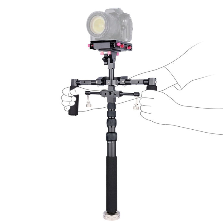 YELANGU S300 4 in 1 แท่นขุดเจาะมัลติฟังก์ชั่น + แท่นขุดเจาะมือถือคู่ + Monopod + โคลงสำหรับกล้อง / กล้อง SLR ช่วงความสูง: 63 ซม. - 170 ซม., YELANGU S300