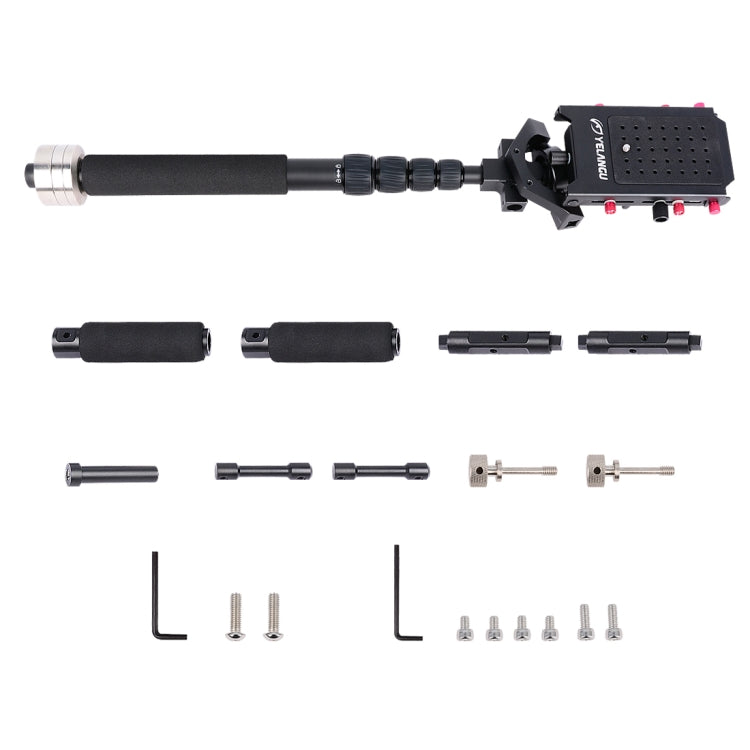 YELANGU S300 4 in 1 แท่นขุดเจาะมัลติฟังก์ชั่น + แท่นขุดเจาะมือถือคู่ + Monopod + โคลงสำหรับกล้อง / กล้อง SLR ช่วงความสูง: 63 ซม. - 170 ซม., YELANGU S300
