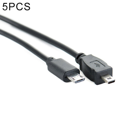 5 ชิ้น 30 ซม. Micro USB ไปยัง Mini 8 Pin USB OTG สายเคเบิลข้อมูลโทรศัพท์สำหรับ Nikon, Micro  to Mini 8 Pin For Nikon