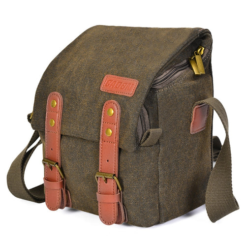 CADEN N1 Simple Retro Multifunctional Canvas กันน้ำกล้องดิจิตอลกระเป๋าถ่ายภาพ, N1 Simple Coffee, N1 Simple Beige White