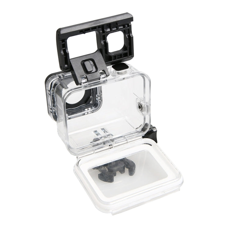 สำหรับ GoPro HERO6 / 5 หน้าจอสัมผัสเคสกันน้ำ 45 ม. พร้อมหัวเข็มขัดและสกรูพื้นฐานไม่จำเป็นต้องถอดเลนส์, 45m Waterproof