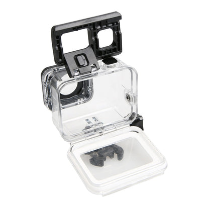 สำหรับ GoPro HERO6 / 5 หน้าจอสัมผัสเคสกันน้ำ 45 ม. พร้อมหัวเข็มขัดและสกรูพื้นฐานไม่จำเป็นต้องถอดเลนส์, 45m Waterproof