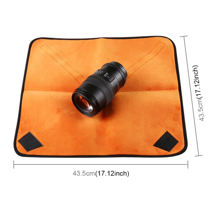 ผ้าร้อยพับถ่ายภาพกล้อง SLR ถุงเลนส์ซับหนาผ้าห่อบวกกำมะหยี่ขนาด: 45x45cm, Size: 45x45cm