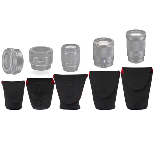 5 in 1 SLR เลนส์กล้องแพคเกจหนากันกระแทก Neoprene เลนส์กระเป๋า Sticky Deduction, 5 in 1