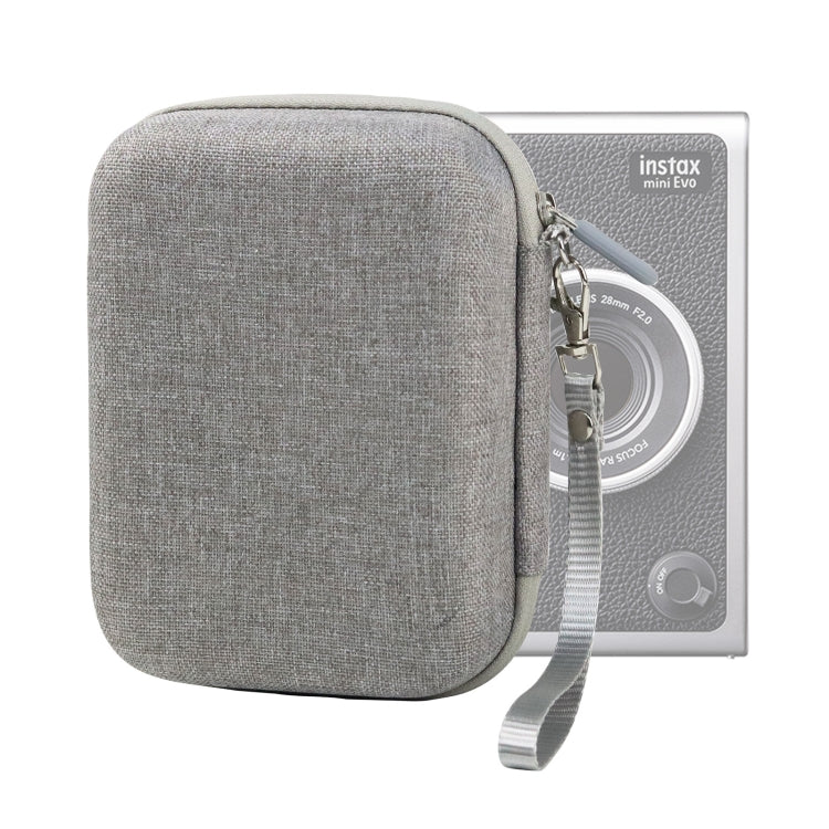 กระเป๋าเก็บกล่องเคสแข็งสำหรับ FUJIFILM Instax mini EVO, Fabric Pattern Black, Fabric Pattern Grey