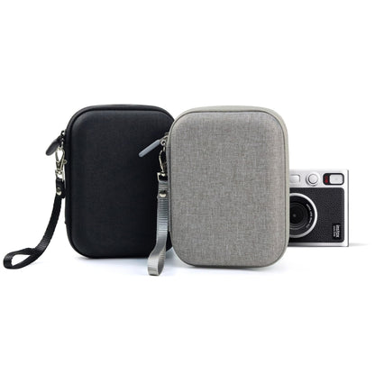 กระเป๋าเก็บกล่องเคสแข็งสำหรับ FUJIFILM Instax mini EVO, Fabric Pattern Black, Fabric Pattern Grey