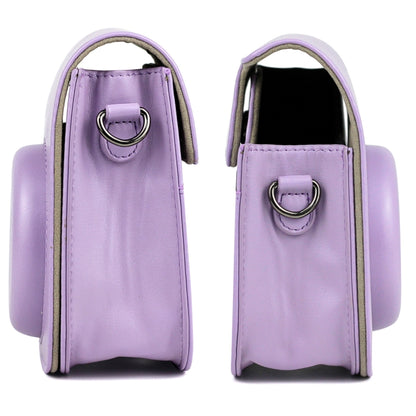 เคสหนังกระเป๋ากล้องแบบเต็มตัวพร้อมสายสะพายสำหรับ FUJIFILM Instax mini 11, Purple