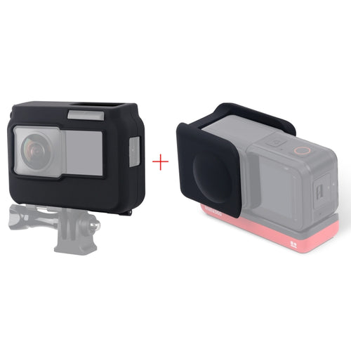 สำหรับ Insta360 One R กล้องพาโนรามาพร้อมกรอบเคสซิลิโคนกันกระแทกพร้อมฝาครอบเลนส์, Panoramic  Case + Lens Cap